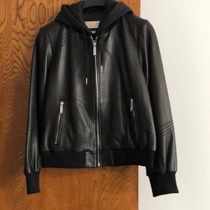 Michael Kors leather bomber